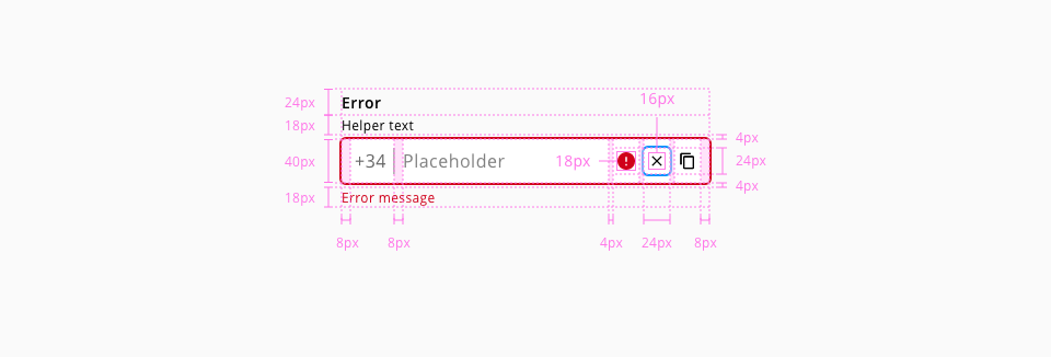 Text input design specifications
