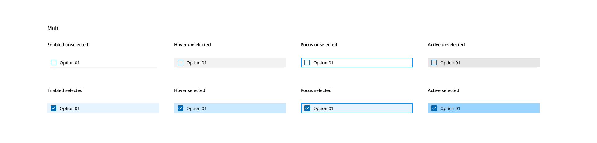 Multiple select states