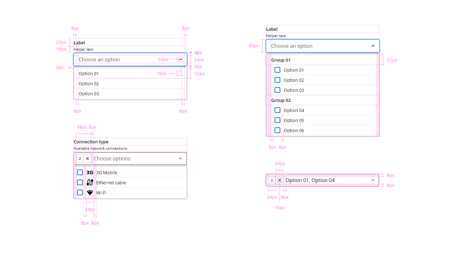 Select design specifications