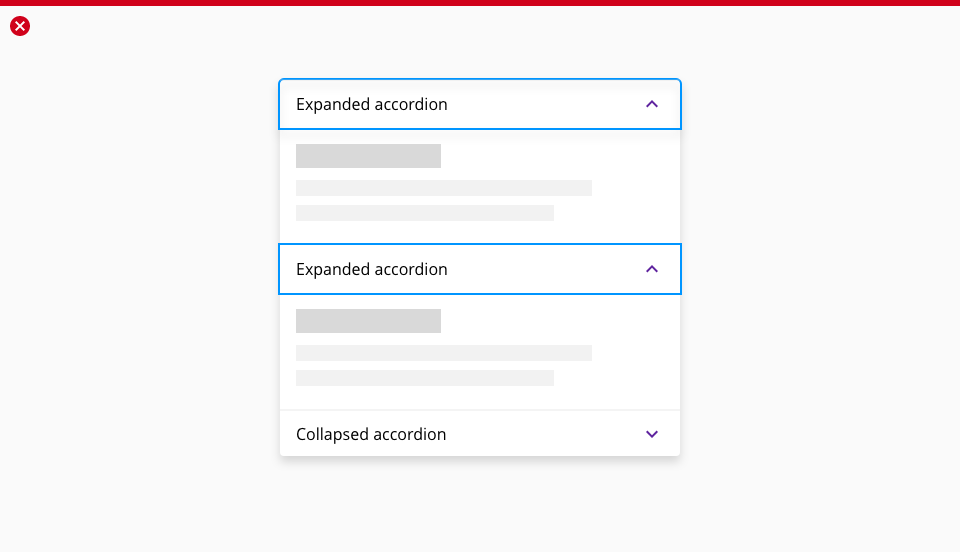 Accordion group placement