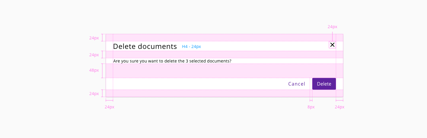Dialog design specifications