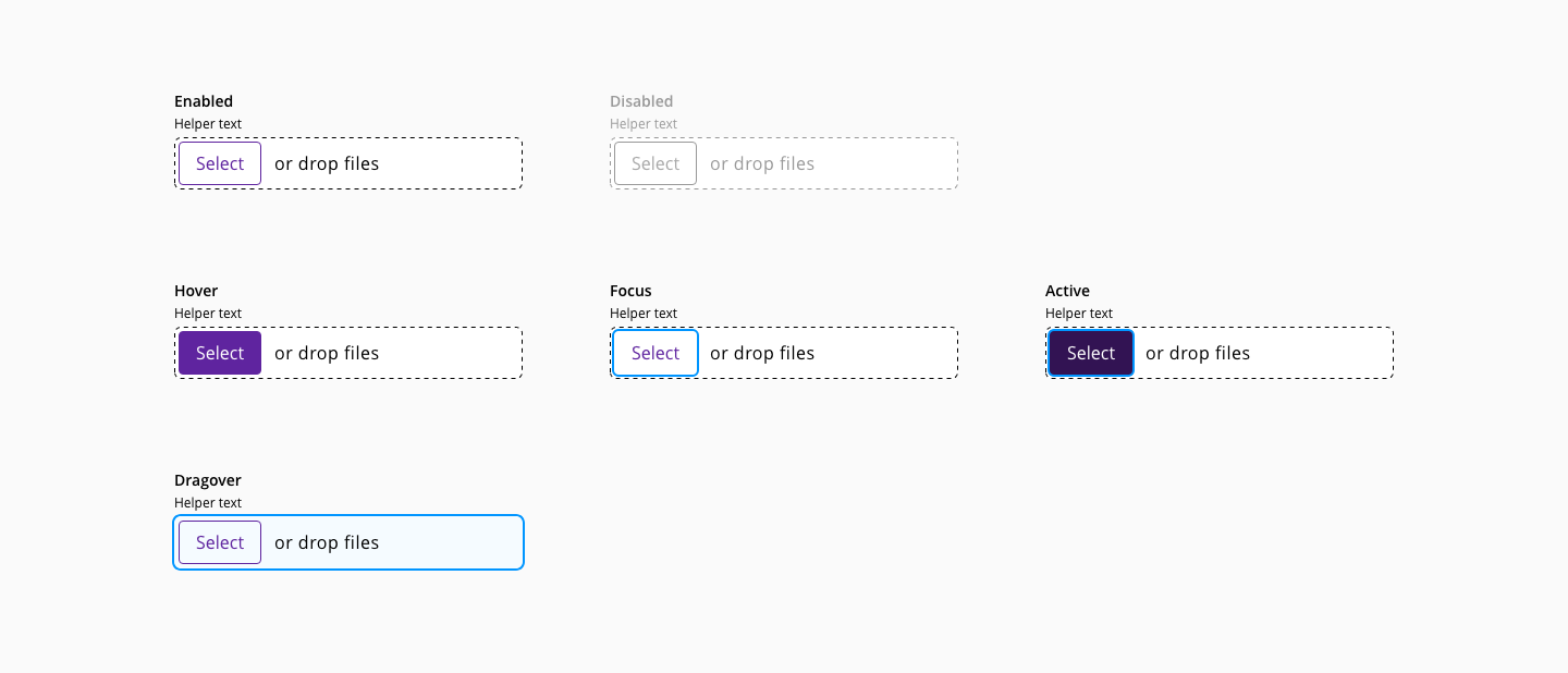 Filedrop variant states