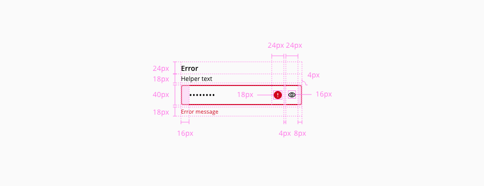 Password input design specifications