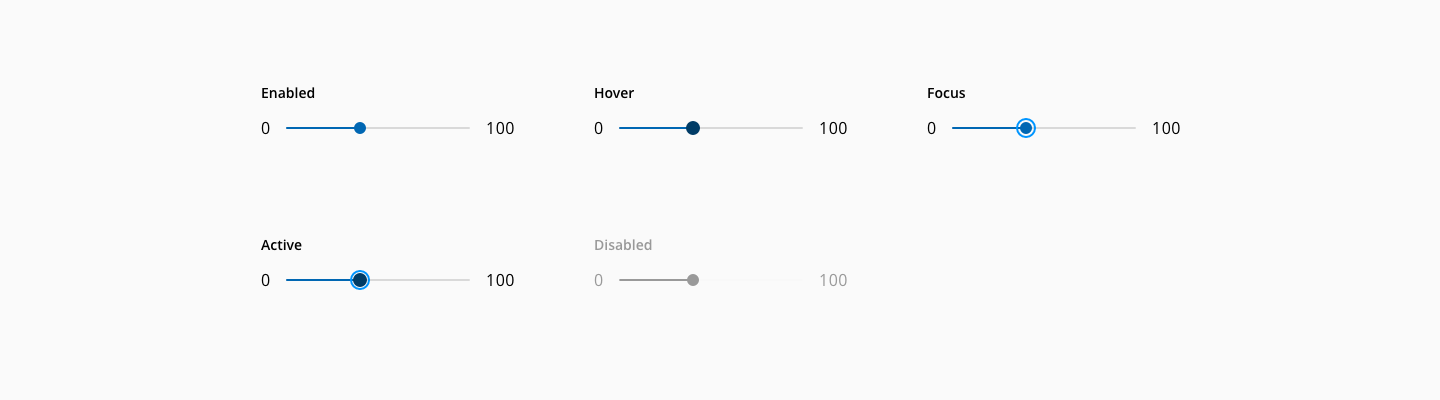 Slider states