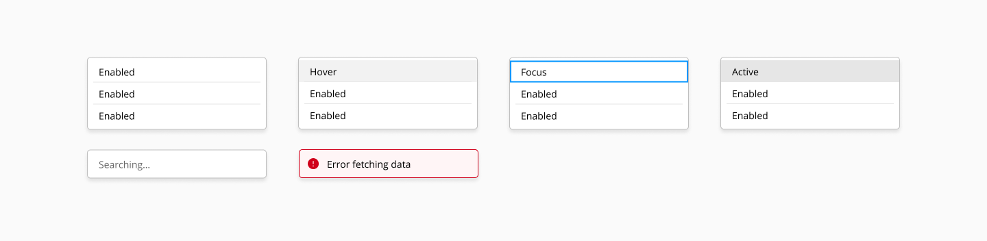 List option states