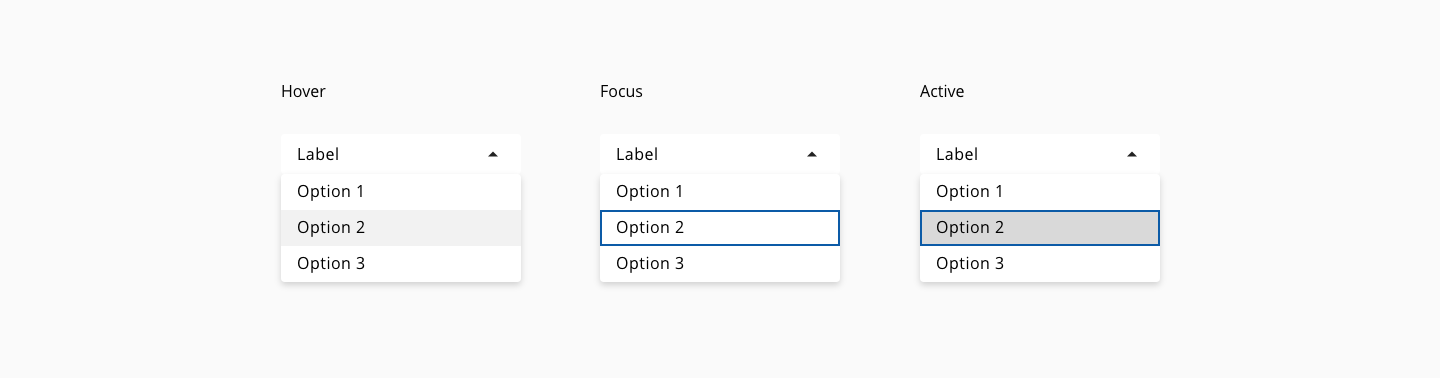 Option list states