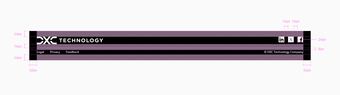 Footer design specifications