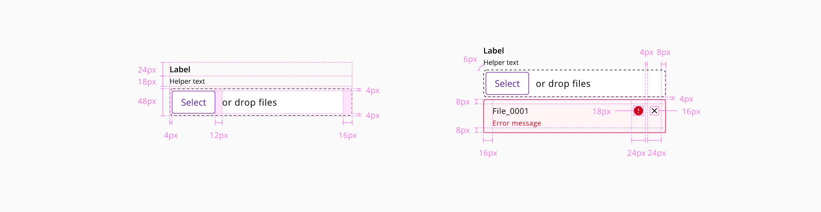 File input design specifications