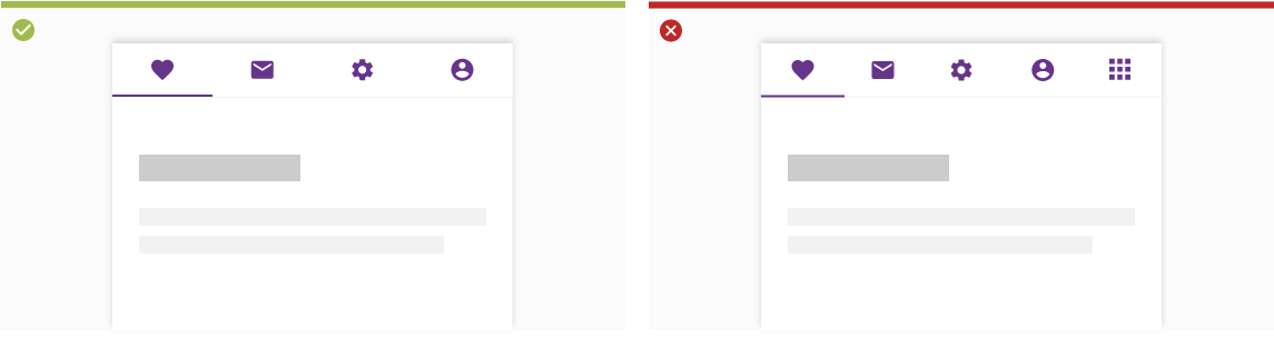Mobile main navigation