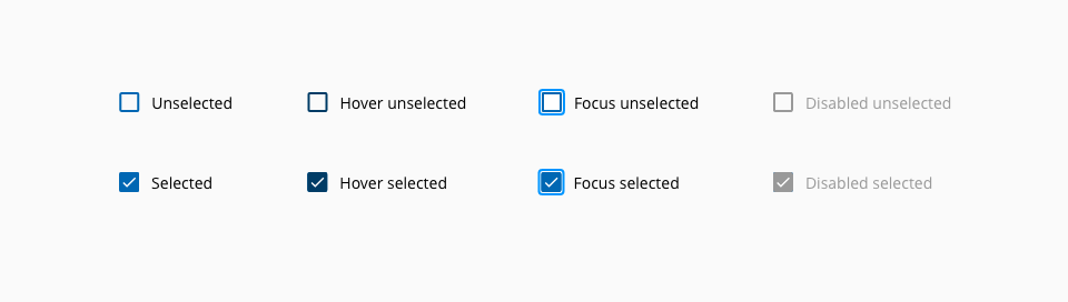 Checkbox states