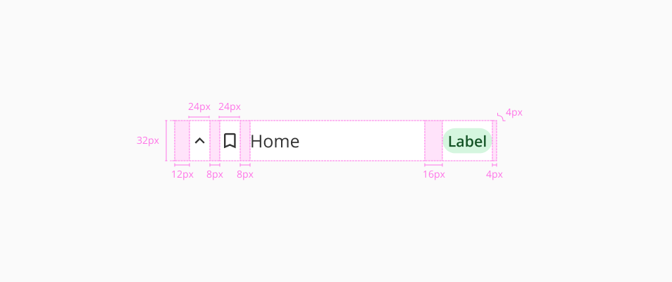 Contextual menu item design specifications
