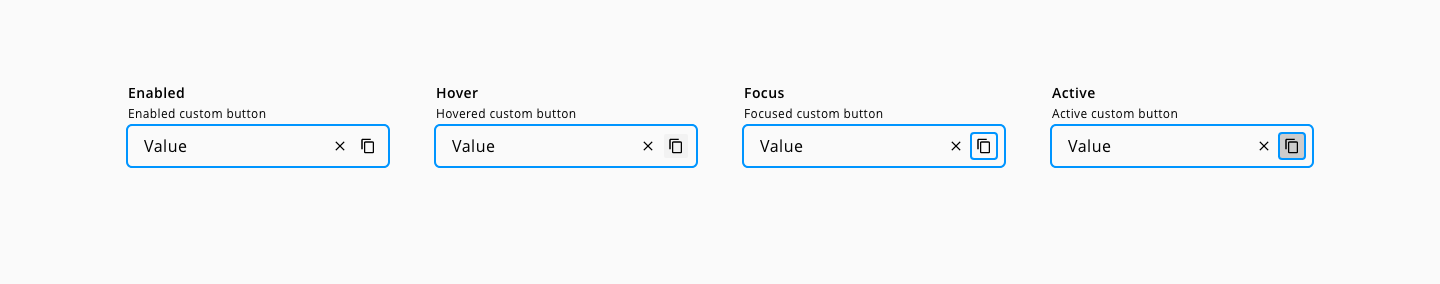 Text input with an additional action