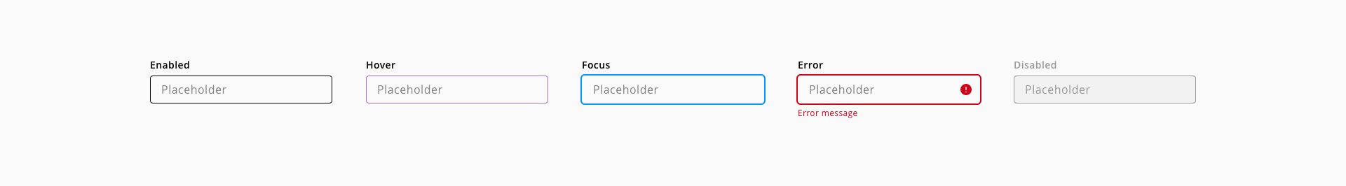 Text input states