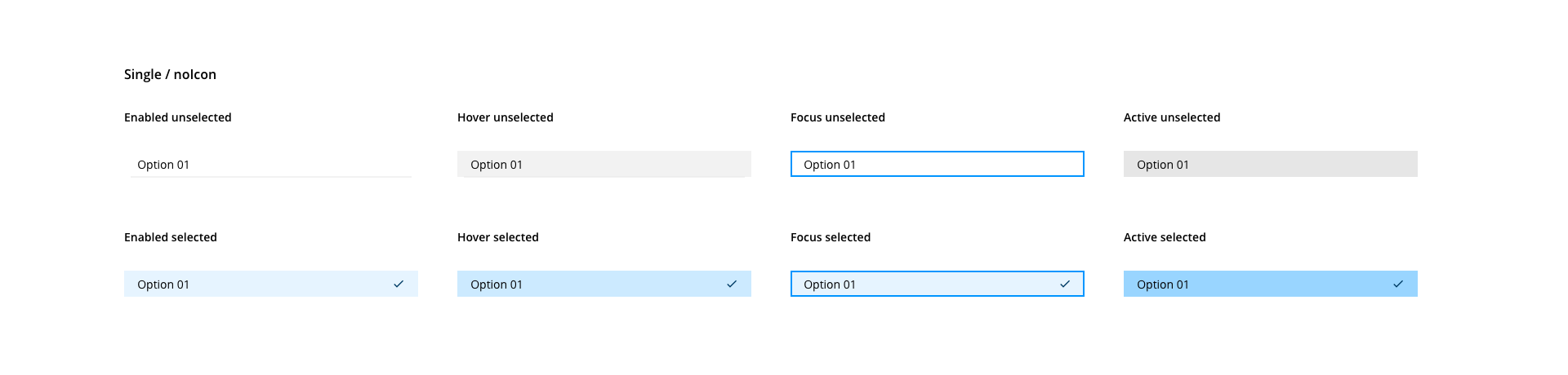 Single select states
