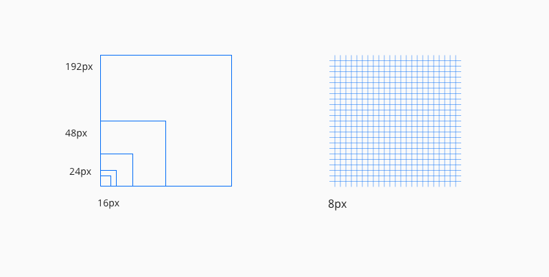 Halstack's 8px grid