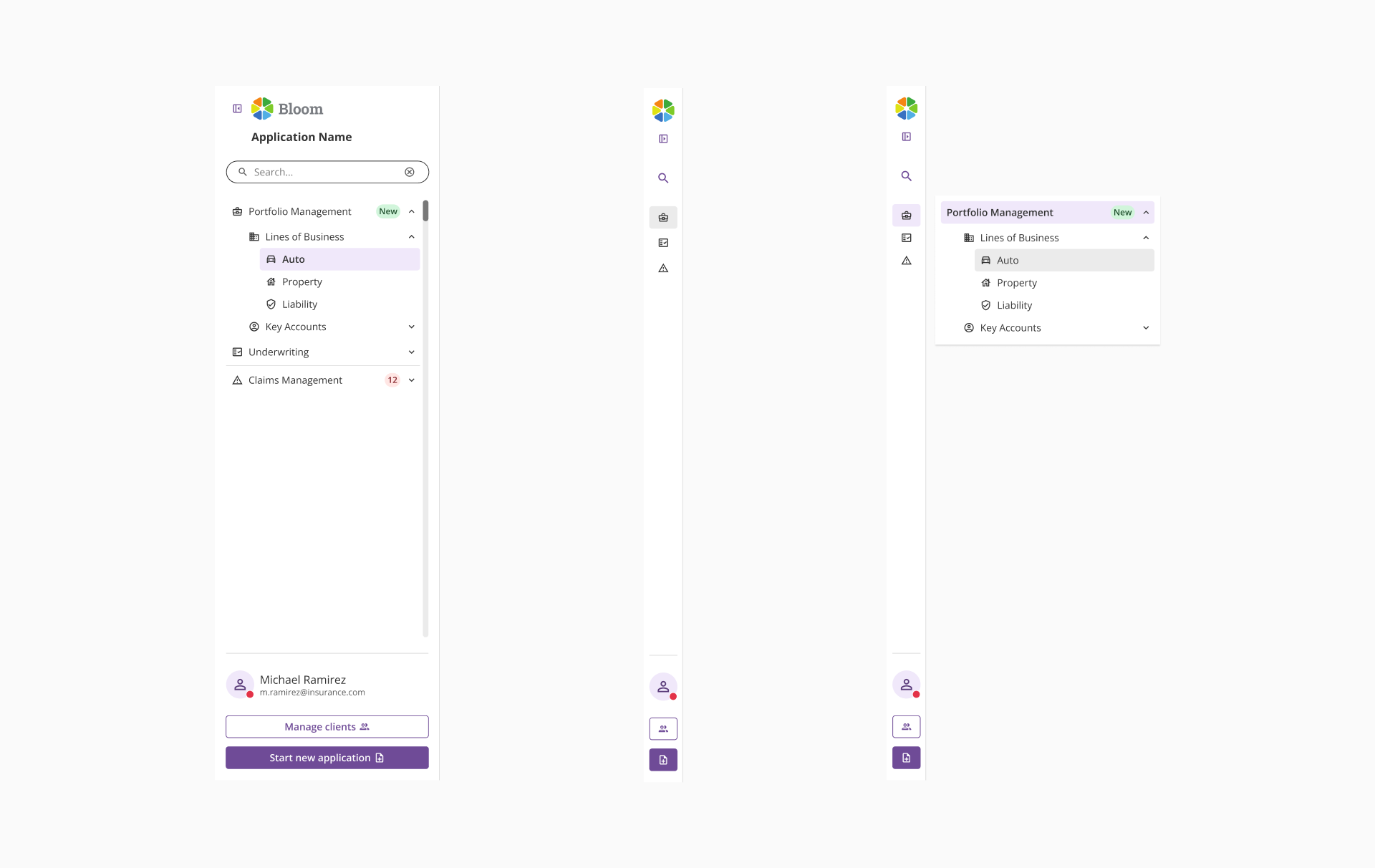 Sidenav modes