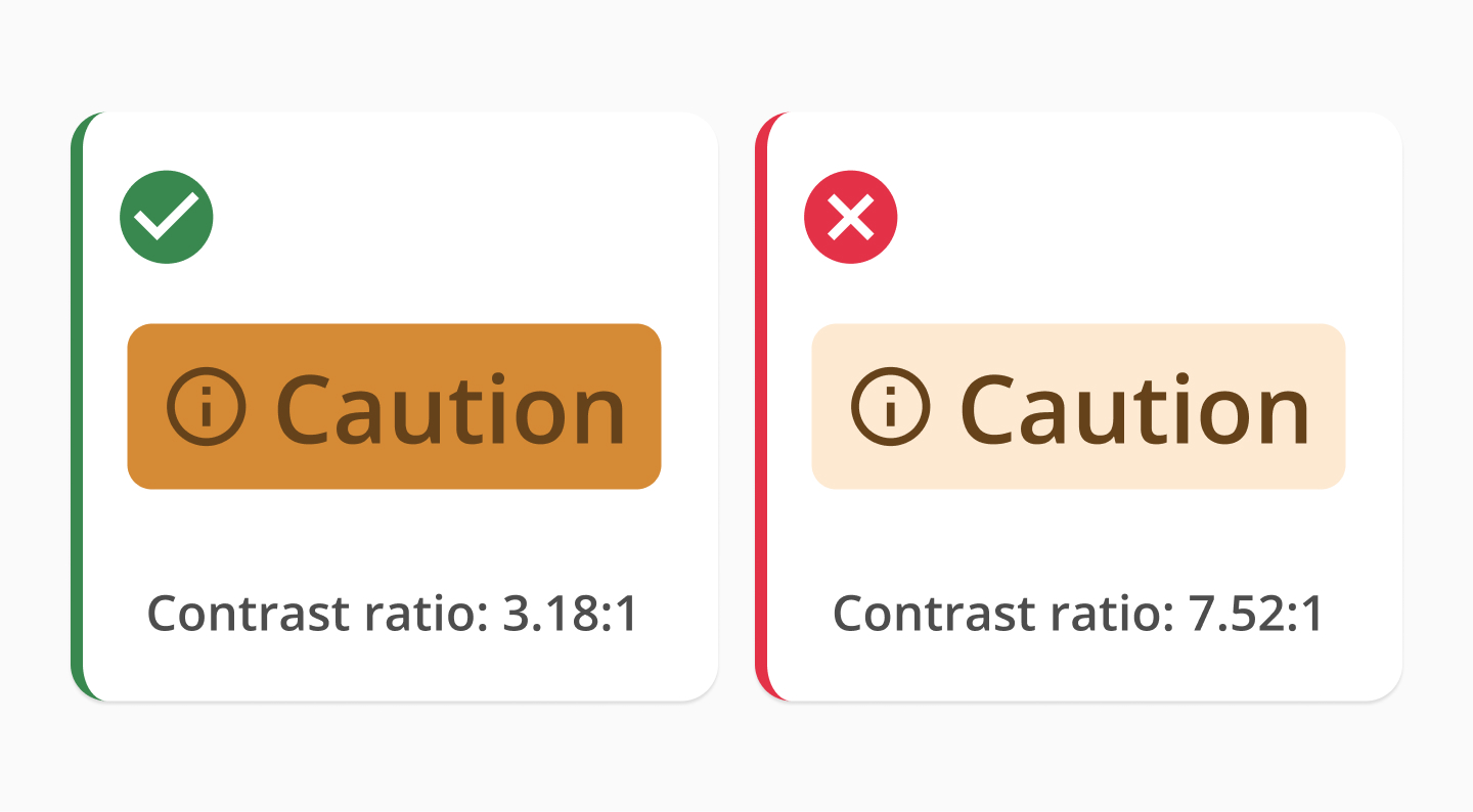 Contrast ratios in icons