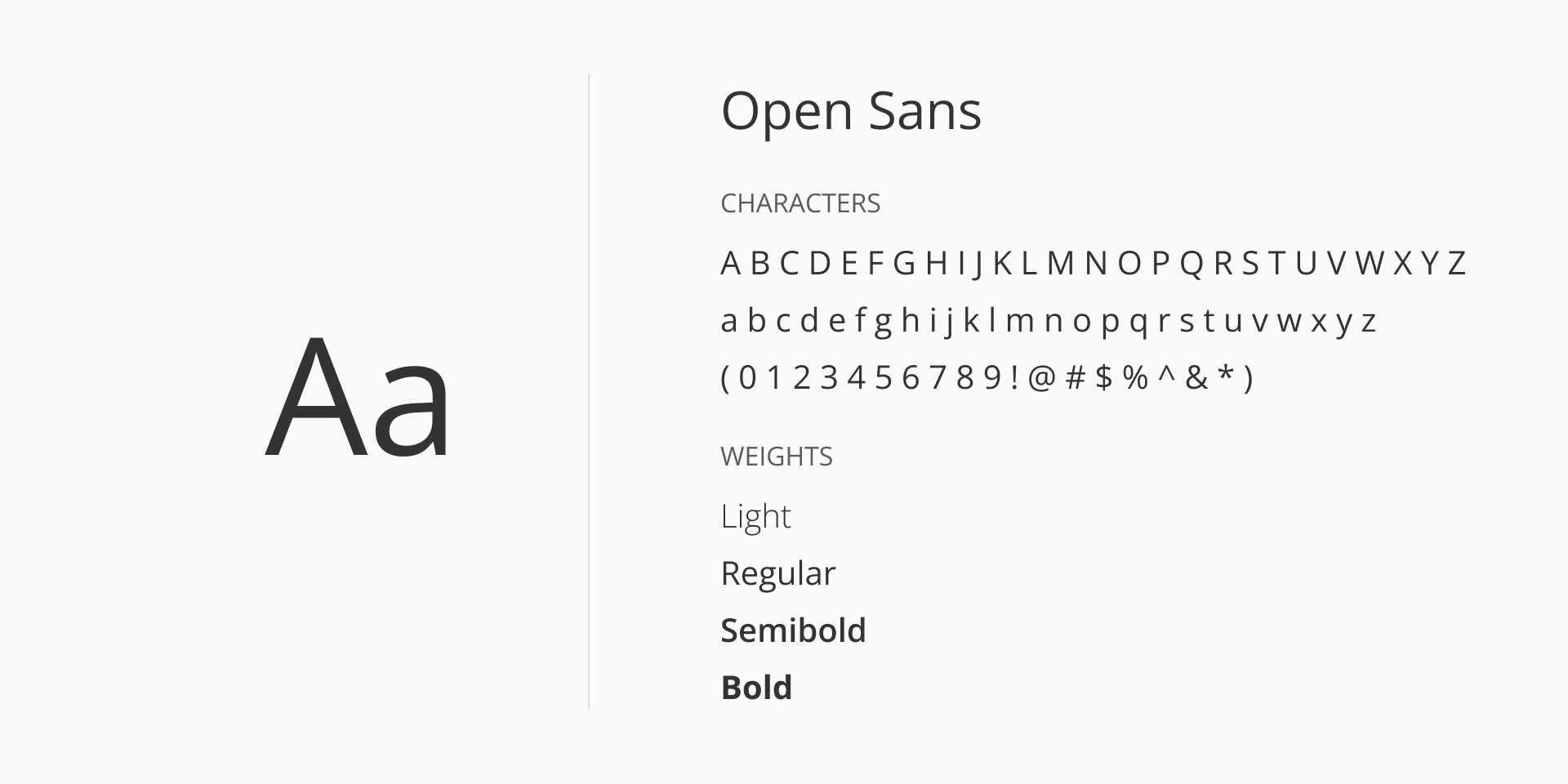 Font family