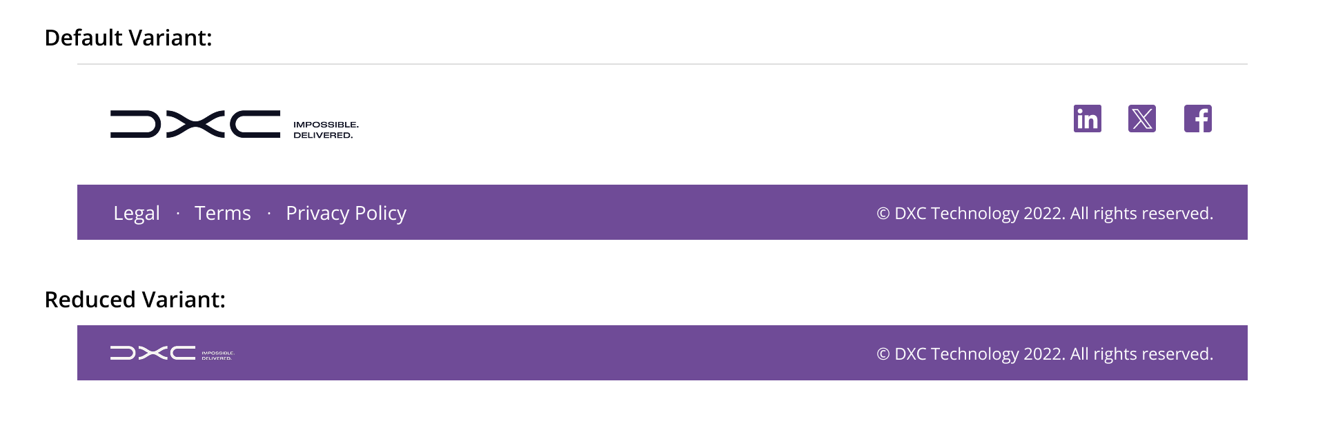 Application layout design specifications