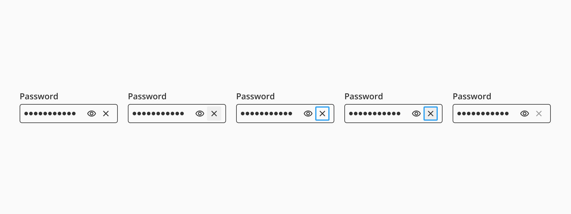 States for the clear content button