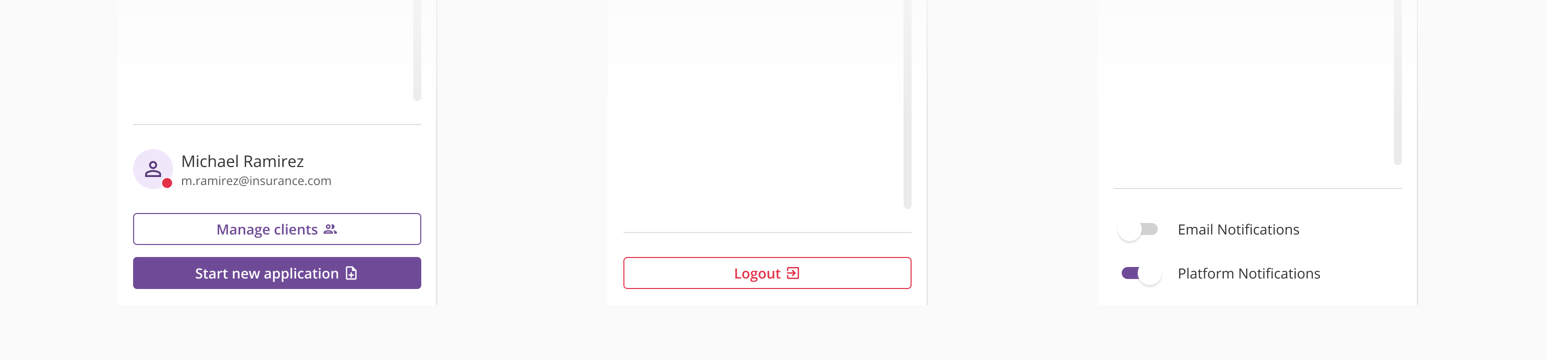 Sidenav bottom content