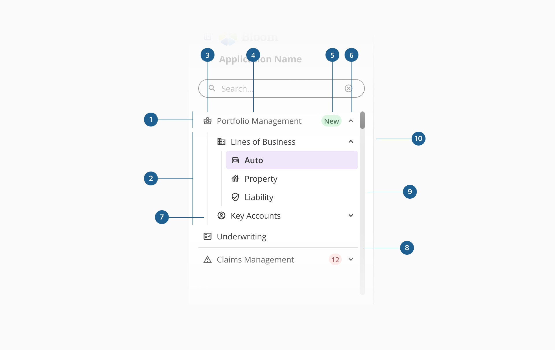 Sidenav main navigation
